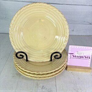 Artimino TUSCAN COUNTRYSIDE Rustic Cream Stoneware Lunch Salad Plates Set of 4